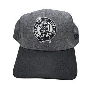 New Era Boston Celtics 39Thirty Large/XL Fitted Hat Cap Gray Black